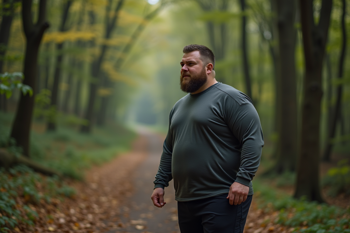 Homme en pleine nature lors d