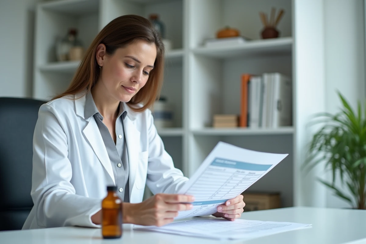 Nutritionniste en consultation analysant les bienfaits et contre-indications du foie de morue
